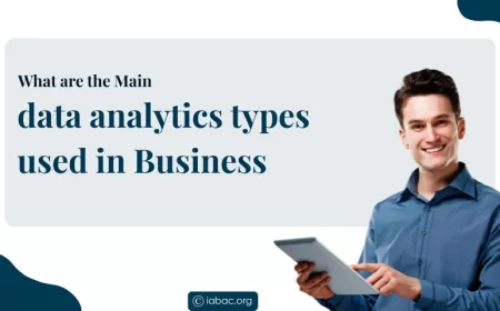 What are the Main data analytics types used in Business?